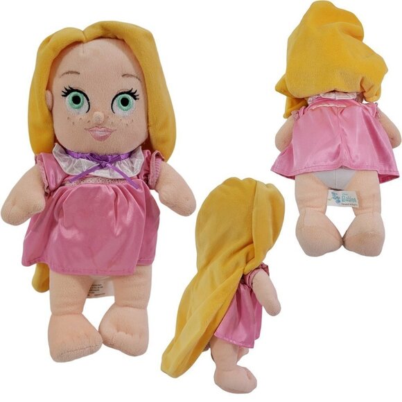 Disney Park Babies Tangled RAPUNZEL Soft Plush Princess Green Eyes 12” Doll - Picture 1 of 16